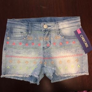 Denim shorts